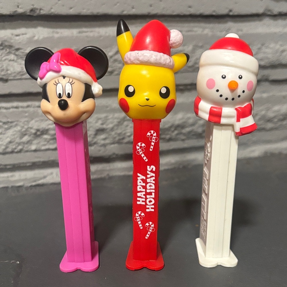 Disney and Pokémon PEZ Holiday Candy Dispensers - Christmas Collectibles